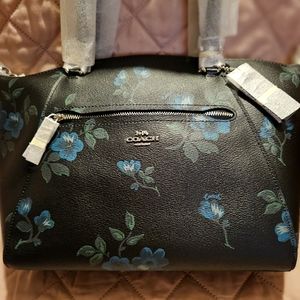 NWT - Authentic Coach Prairie Satchel with Victorian Floral print
